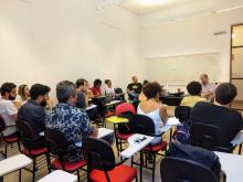 Proponentes da sociedade civil e equipe da Frei Caneca acerta detalhes para estreia de programas. Foto: Maíra Brandão